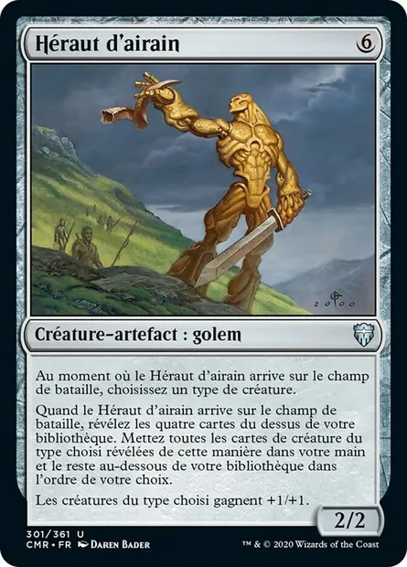 Héraut d'airain, carte Magic CMR 301 — extension Commander Legends