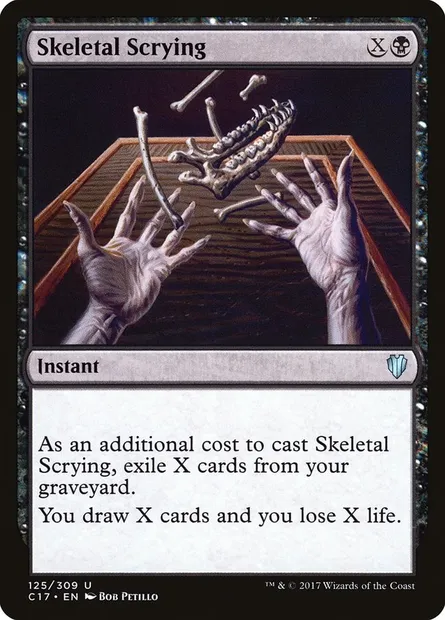 Skeletal Scrying, Magic card C17 125 — Commander 2017 set