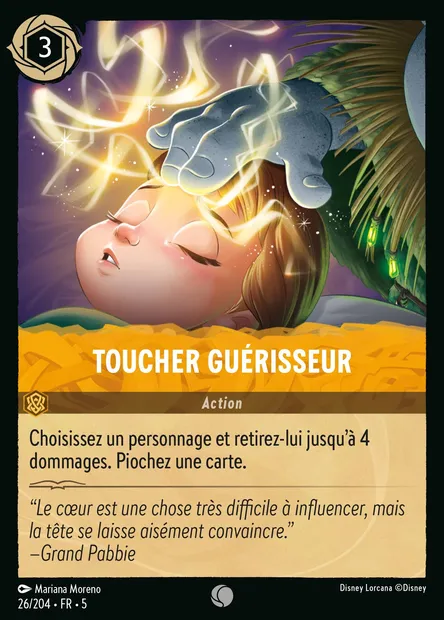 Toucher guérisseur, carte Disney Lorcana CH5-026 — extension Ciel Scintillant
