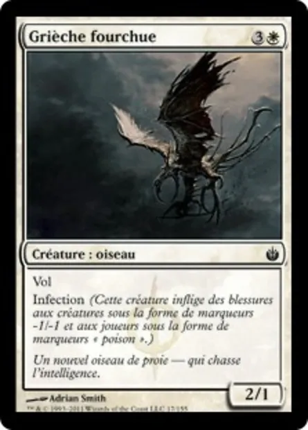 Grièche fourchue, carte Magic MBS 17 — extension Mirrodin assiégé