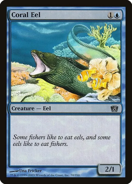 Coral Eel, Magic card 8ED 70★ — Eighth Edition set