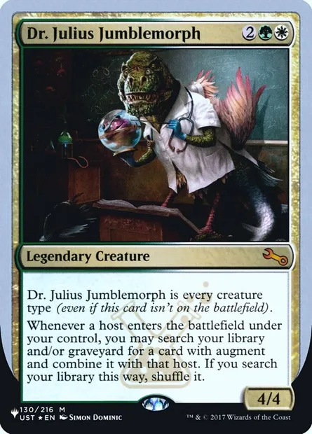 Dr. Julius Jumblemorph, carte Magic ULST 46 — extension The List (Unfinity Foil Edition)