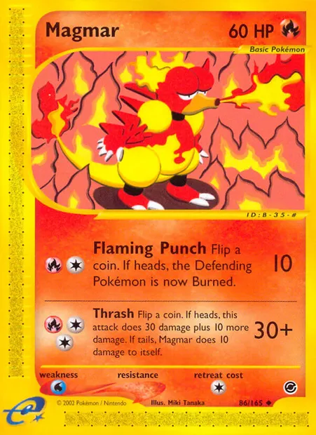 Magmar, Pokémon card EX 86 — Expedition Base Set set