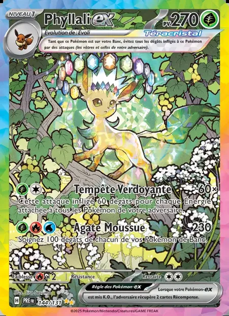 Phyllali-ex, carte Pokémon PRE 144 — extension Évolutions Prismatiques