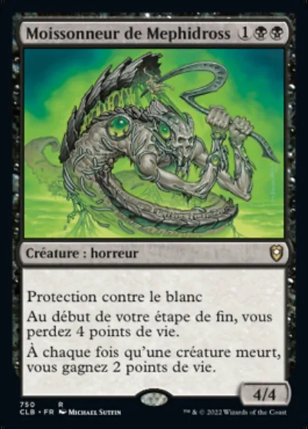 Moissonneur de Mephidross, carte Magic CLB 750 — extension Commander Légendes : la bataille de la Porte de Baldur