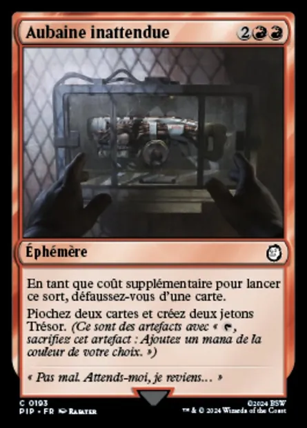 Aubaine inattendue, carte Magic PIP 193 — extension Fallout