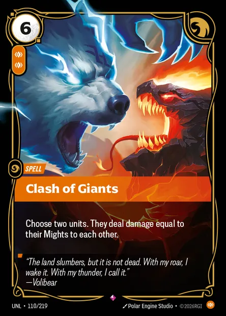 Clash of Giants, carte Riftbound UNL 110 — extension Unleashed