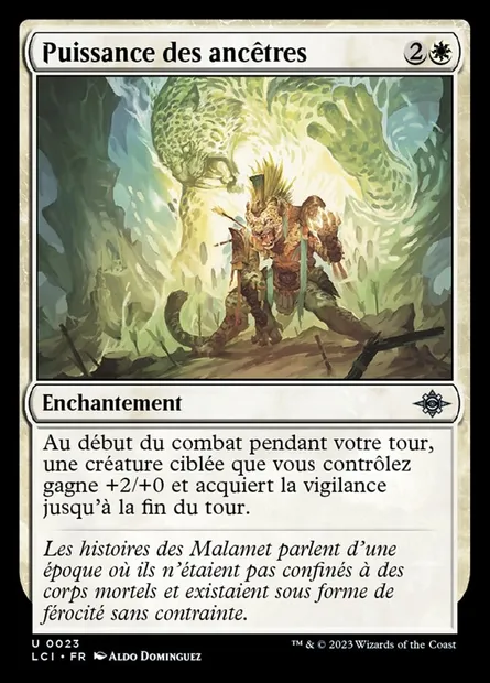 Puissance des ancêtres, carte Magic LCI 23 — extension The Lost Caverns of Ixalan