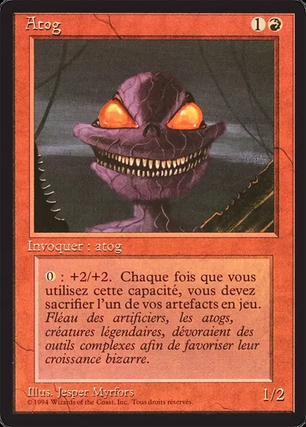Atog, Magic card FBB 139 — Foreign Black Border set