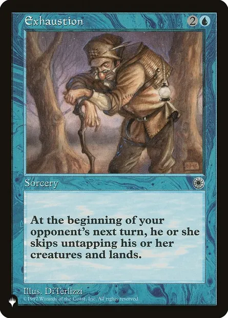 Exhaustion, Magic card PLST POR-54 — The List set