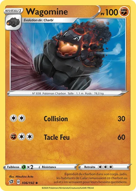 Wagomine, carte Pokémon RCL 106 — extension Clash des Rebelles