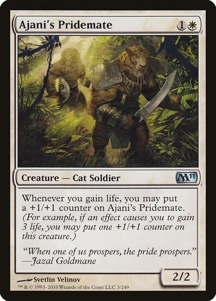 Ajani's Pridemate, Magic card M11 3 — Magic 2011 set