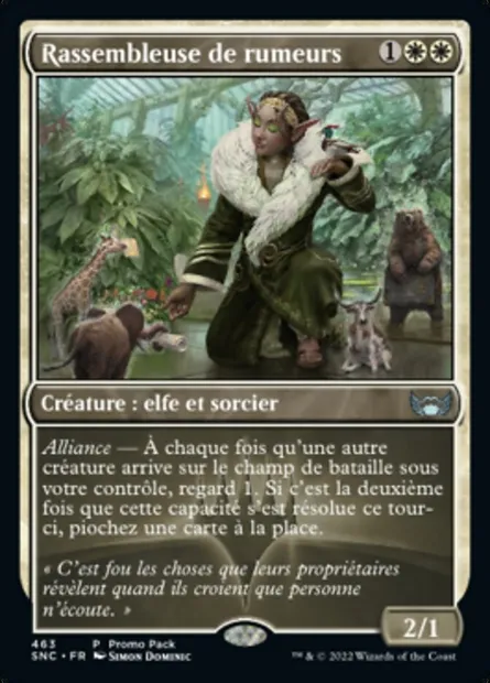 Rassembleuse de rumeurs, carte Magic SNC 463 — extension Les rues de la Nouvelle-Capenna
