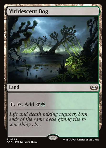 Viridescent Bog, Magic card DSC 324 — Duskmourn: House of Horror Commander set