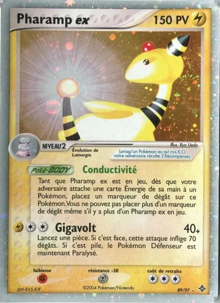 Pharamp ex, carte Pokémon DR 89 — extension EX Dragon