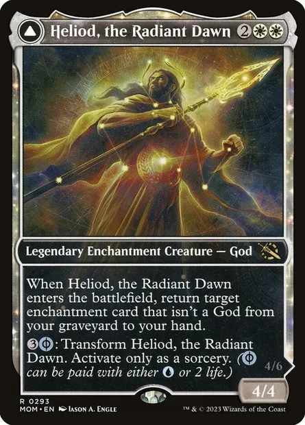 Heliod, the Radiant Dawn // Heliod, the Warped Eclipse, Magic card MOM 293 — March of the Machine set