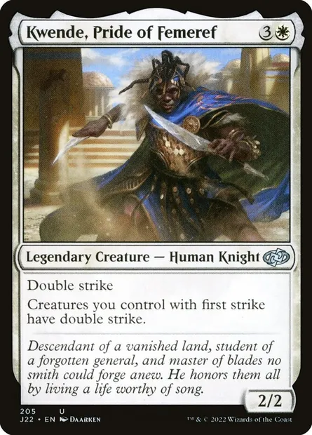 Kwende, Pride of Femeref, Magic card J22 205 — Jumpstart 2022 set