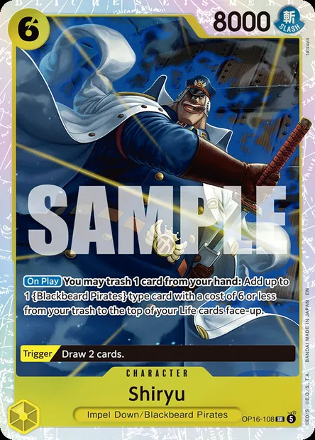 Shiryu, One Piece card OP16-108 — THE TIME OF BATTLE set