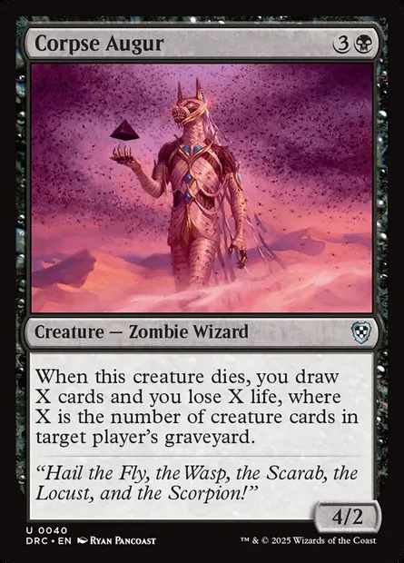 Corpse Augur, Magic card DRC 40 — Aetherdrift Commander set