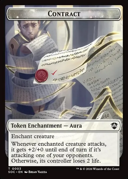 Contract, Magic card TSOC 3 — Secrets of Strixhaven Commander Tokens set