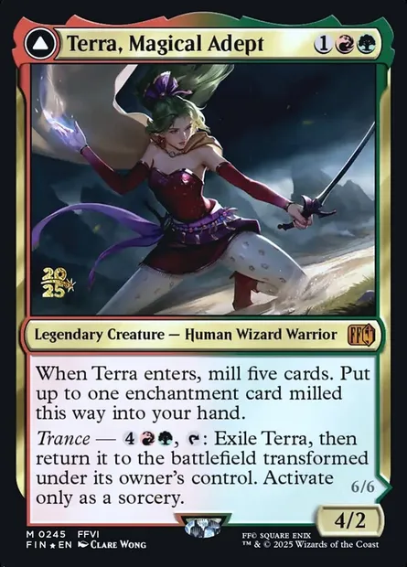 Terra, Magical Adept // Esper Terra, carte Magic PFIN 245s — extension Final Fantasy Promos