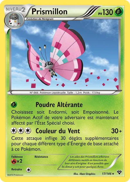 Prismillon, carte Pokémon XY 17 — extension XY