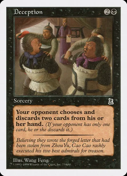 Deception, carte Magic PTK 73 — extension Portal Three Kingdoms