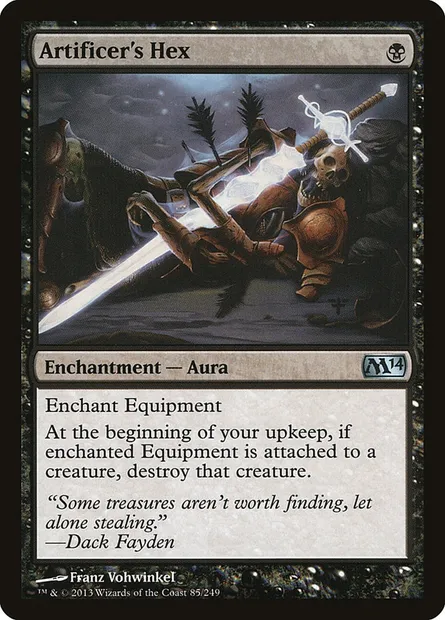 Artificer's Hex, Magic card M14 85 — Magic 2014 set