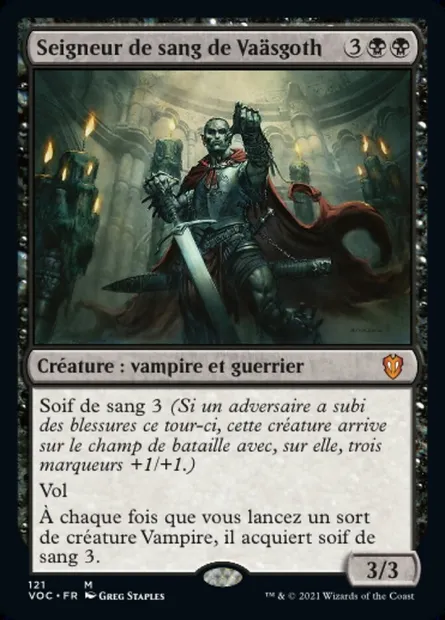 Seigneur de sang de Vaäsgoth, carte Magic VOC 121 — extension Crimson Vow Commander