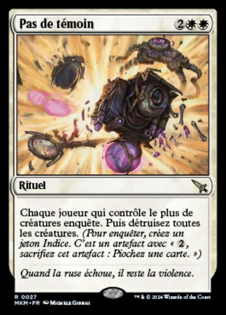 Pas de témoin, carte Magic MKM 27 — extension Murders at Karlov Manor