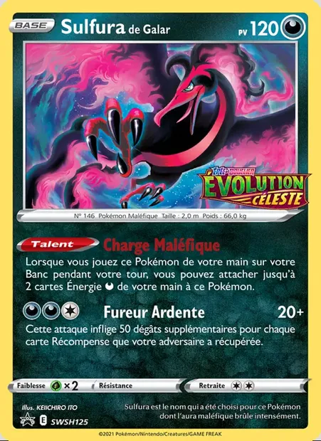 Sulfura de Galar, carte Pokémon SWSH 125 — extension Promo SWSH