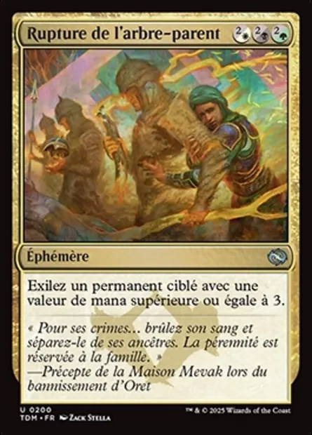 Rupture de l'arbre-parent, carte Magic TDM 200 — extension Tarkir: Dragonstorm