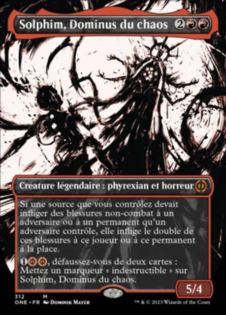 Solphim, Dominus du chaos, carte Magic ONE 312 — extension Tous Phyrexians