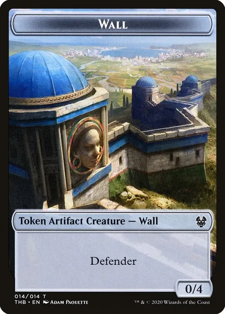Wall, carte Magic TTHB 14 — extension Theros Beyond Death Tokens