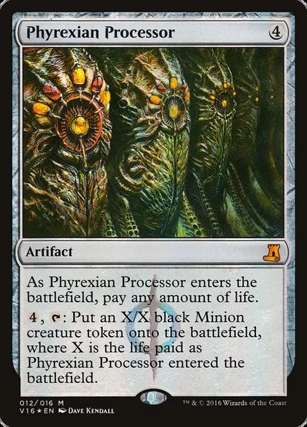 Processeur phyrexian, carte Magic V16 12 — extension From the Vault: Lore