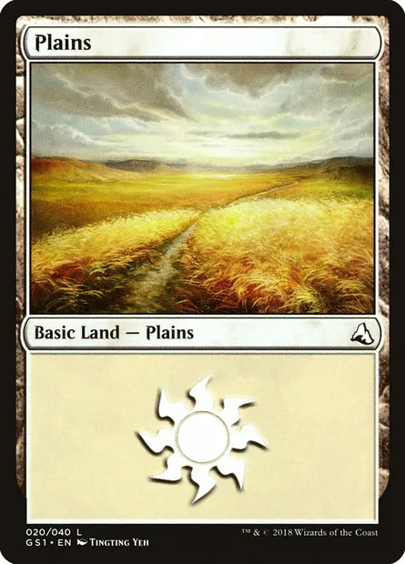 Plains, Magic card GS1 20 — Global Series Jiang Yanggu & Mu Yanling set
