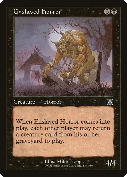 Enslaved Horror, Magic card MMQ 134 — Mercadian Masques set