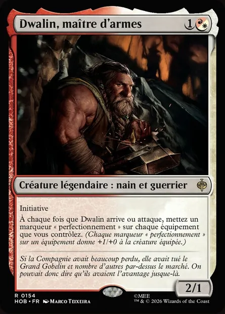 Dwalin, maître d'armes, carte Magic HOB 154 — extension The Hobbit