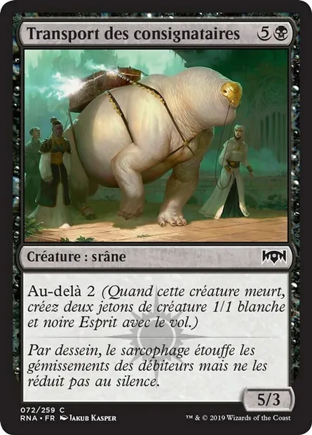 Transport des consignataires, carte Magic RNA 72 — extension L'allégeance de Ravnica