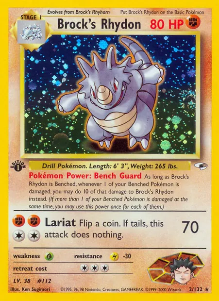 Brock's Rhydon, carte Pokémon GH 2 — extension Gym Heroes