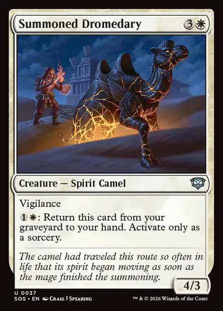 Summoned Dromedary, Magic card SOS 37 — Secrets of Strixhaven set