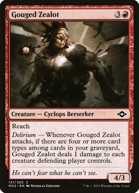 Gouged Zealot, Magic card MH2 131 — Modern Horizons 2 set
