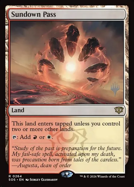 Col du crépuscule, carte Magic PSOS 264p — extension Secrets of Strixhaven Promos