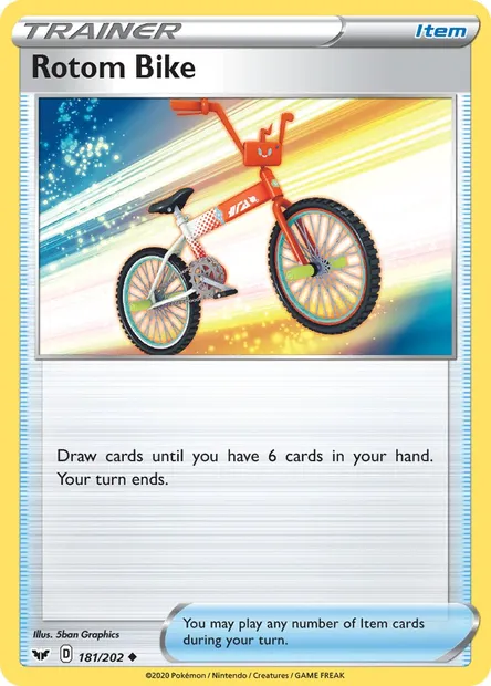 Rotom Bike, Pokémon card SSH 181 — Sword & Shield set