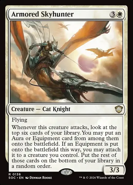 Armored Skyhunter, Magic card SOC 138 — Secrets of Strixhaven Commander set