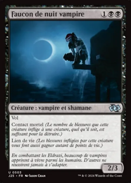 Faucon de nuit vampire, carte Magic J25 503 — extension Foundations Jumpstart