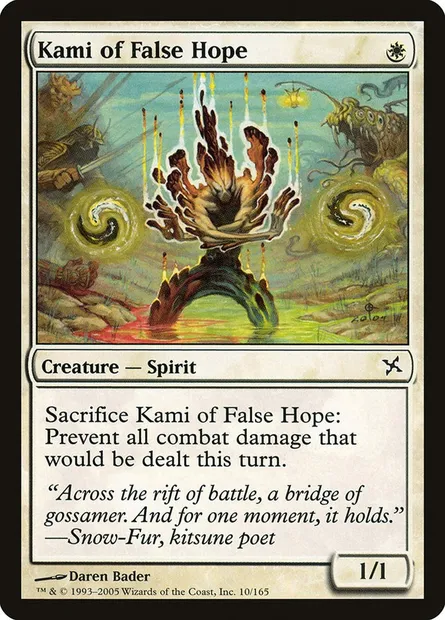 Kami of False Hope, Magic card BOK 10 — Betrayers of Kamigawa set