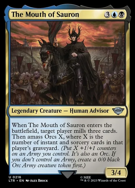 The Mouth of Sauron, Magic card LTR 216 — The Lord of the Rings: Tales of Middle-earth set