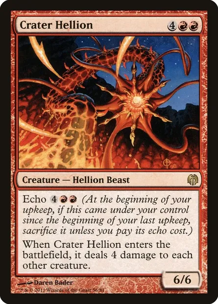 Crater Hellion, Magic card DDL 56 — Duel Decks: Heroes vs. Monsters set