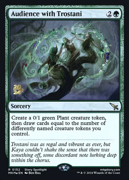 Audience with Trostani, Magic card PMKM 152s — Murders at Karlov Manor Promos set